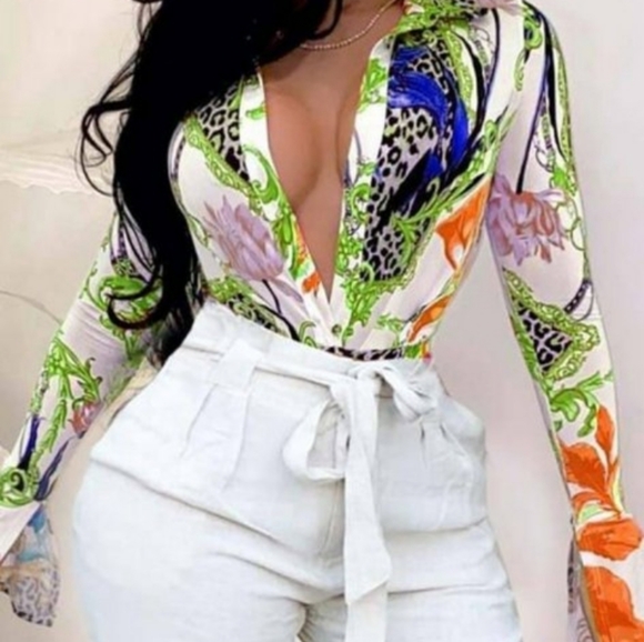 Casual Print Blouse - Picture 2 of 2